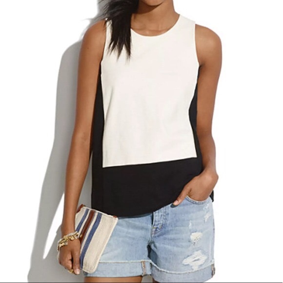 Madewell Tops - Madewell sleeveless color-block ponte top S